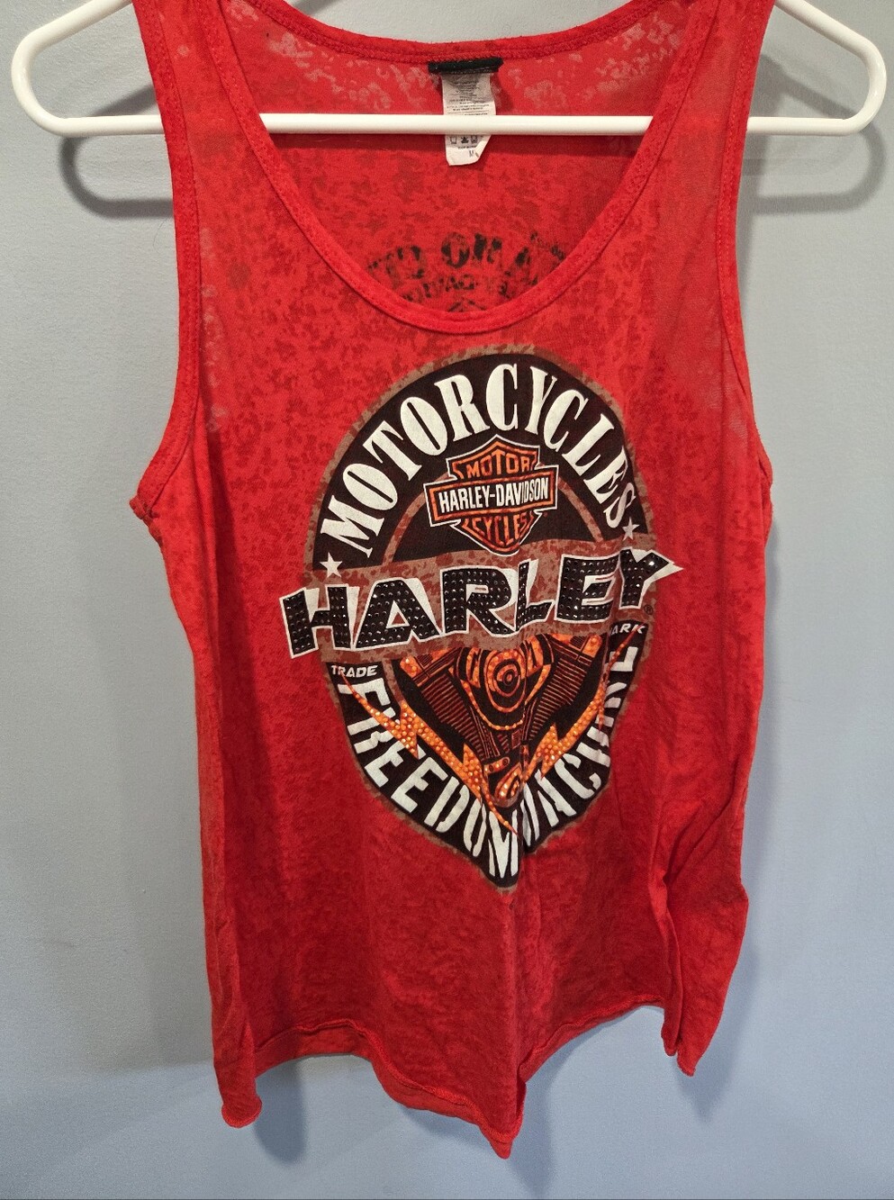 Harley-Davidson red tank Texas medium